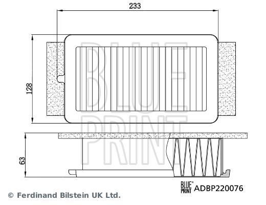 Filtro de ar Blue Print ADBP220076