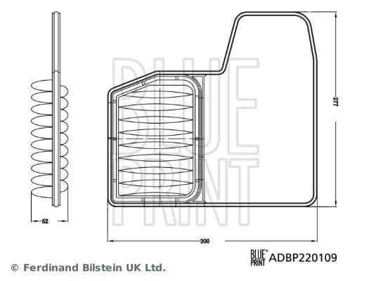 Filtre à air Blue Print ref. ADBP220109