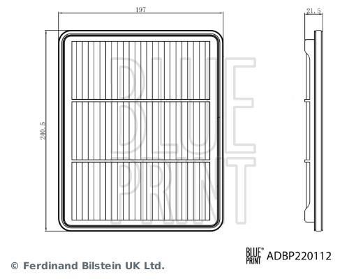 Filtre à air Blue Print ref. ADBP220112