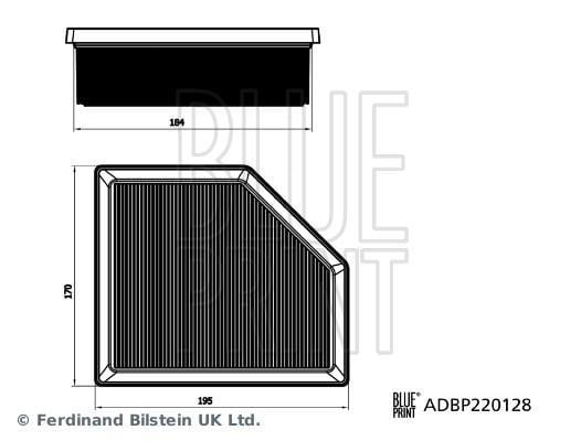 Filtre à air Blue Print ref. ADBP220128