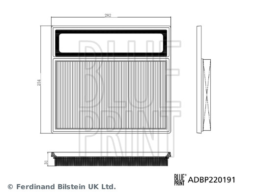 Filtro de ar Blue Print ADBP220191