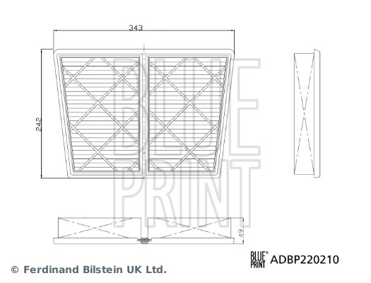 Filtre à air Blue Print ADBP220210