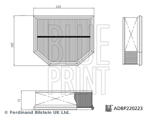 Filtre à air Blue Print ADBP220223