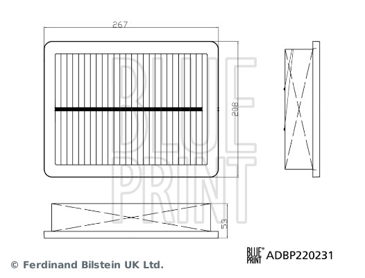 Filtro de ar Blue Print ADBP220231