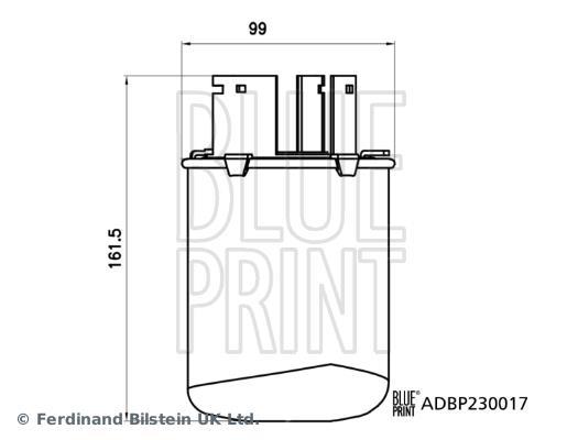 Filtre à carburant (Filtre à gasoil) Blue Print ref. ADBP230017