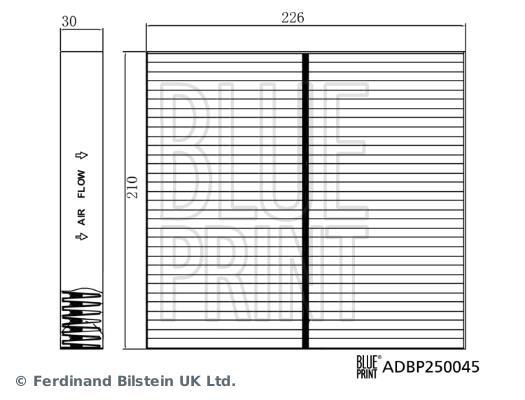 Filtro de habitáculo Blue Print ref. ADBP250045