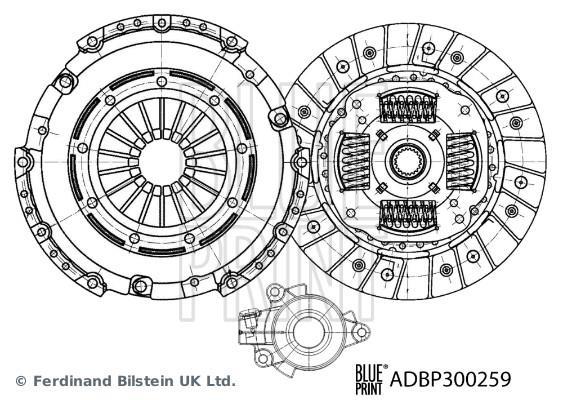 Kit d'embrayage Blue Print ref. ADBP300259