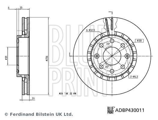 Disques de frein Blue Print ref. ADBP430011