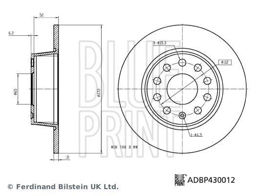 Disques de frein Blue Print ref. ADBP430012