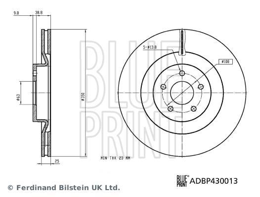 Discos de travão Blue Print ADBP430013