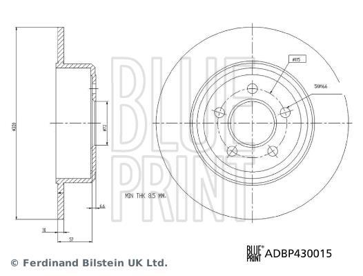 Discos de travão Blue Print ref. ADBP430015
