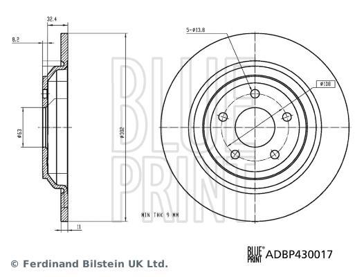 Disques de frein Blue Print ref. ADBP430017