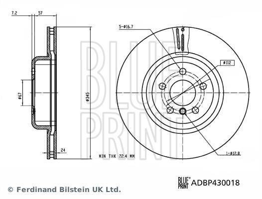 Disques de frein Blue Print ref. ADBP430018