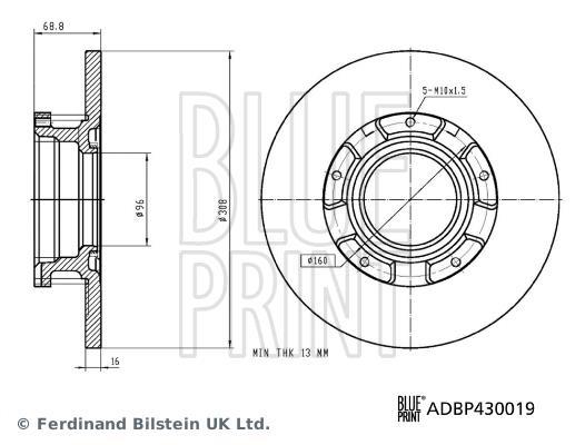 Discos de travão Blue Print ref. ADBP430019