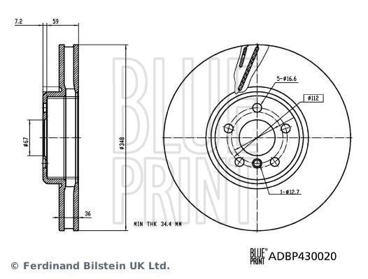 Discos de freno Blue Print ref. ADBP430020