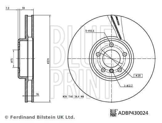 Discos de travão Blue Print ADBP430024