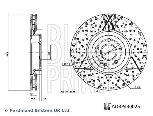 Disques de frein Blue Print ref. ADBP430025