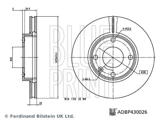 Discos de travão Blue Print ADBP430026
