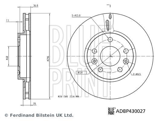 Discos de travão Blue Print ref. ADBP430027