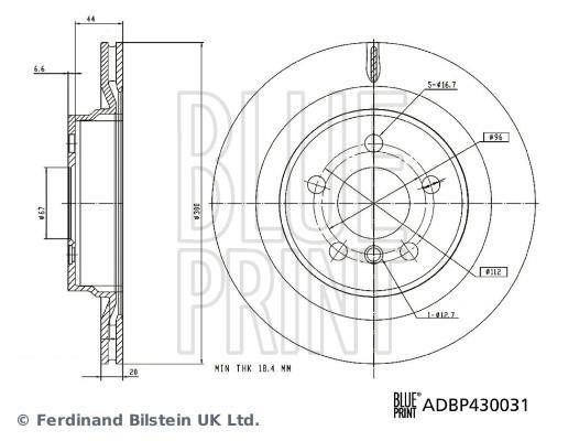 Disques de frein Blue Print ref. ADBP430031