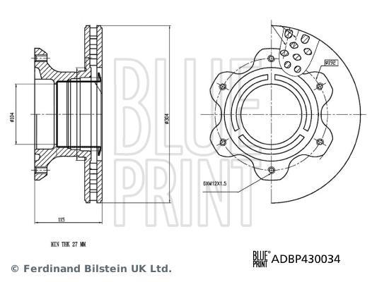Discos de travão Blue Print ref. ADBP430034