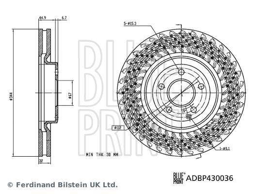 Disques de frein Blue Print ref. ADBP430036