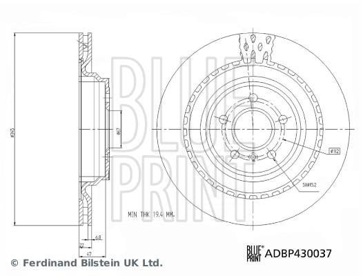 Discos de travão Blue Print ref. ADBP430037