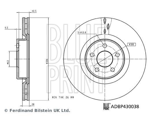 Discos de travão Blue Print ref. ADBP430038