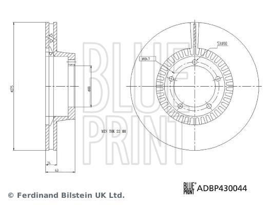 Discos de travão Blue Print ADBP430044