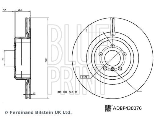Discos de travão Blue Print ref. ADBP430076