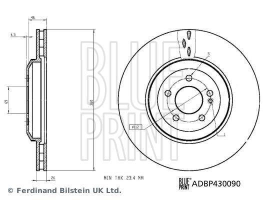 Discos de travão Blue Print ref. ADBP430090