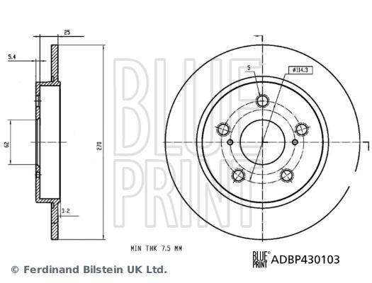 Disques de frein Blue Print ref. ADBP430103