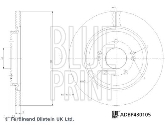 Disques de frein Blue Print ref. ADBP430105