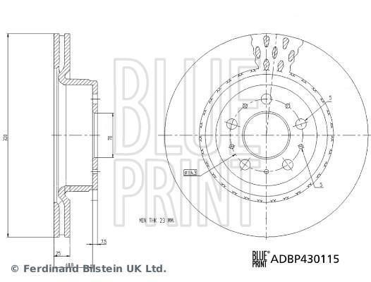 Discos de travão Blue Print ref. ADBP430115