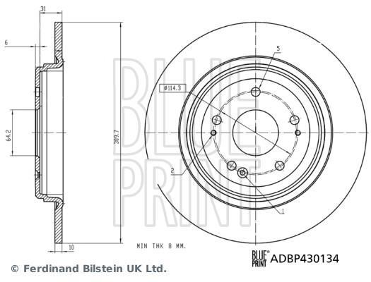 Discos de travão Blue Print ref. ADBP430134