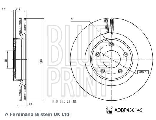 Disques de frein Blue Print ref. ADBP430149