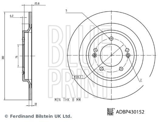 Discos de travão Blue Print ref. ADBP430152