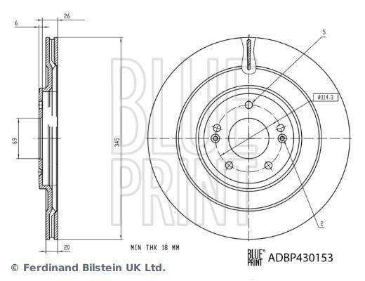 Discos de freno Blue Print ref. ADBP430153