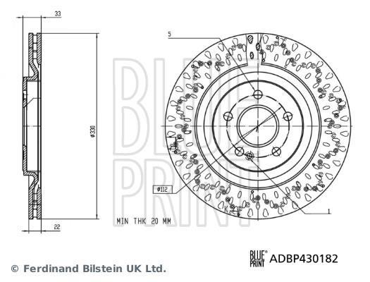 Discos de travão Blue Print ref. ADBP430182