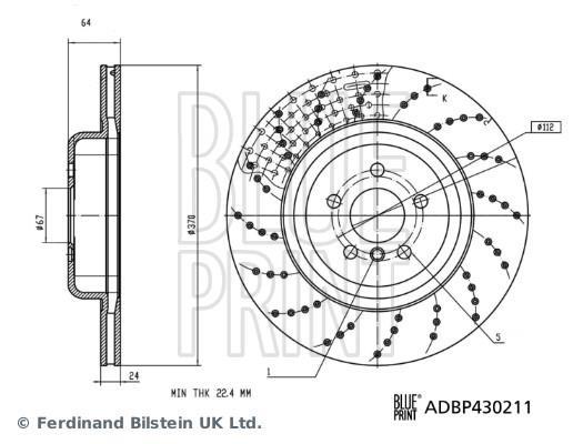 Disques de frein Blue Print ref. ADBP430211