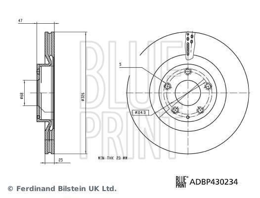 Discos de travão Blue Print ref. ADBP430234