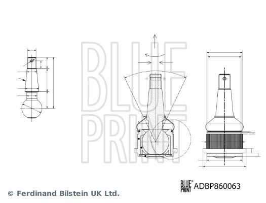 Rotule de suspension (Rotule de pivot) Blue Print ADBP860063