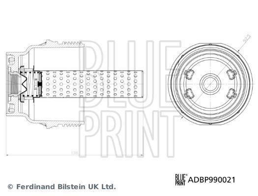 Couvercle, boîtier du filtre d'huile Blue Print ADBP990021