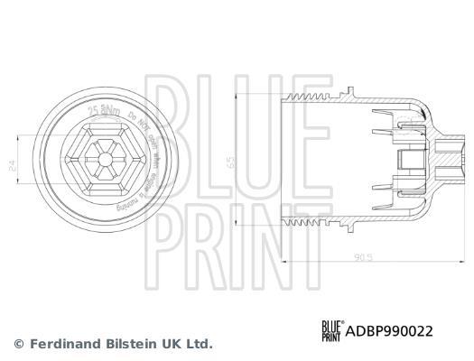 Couvercle, boîtier du filtre d'huile Blue Print ADBP990022