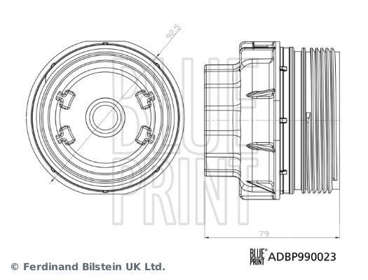 Couvercle, boîtier du filtre d'huile Blue Print ADBP990023
