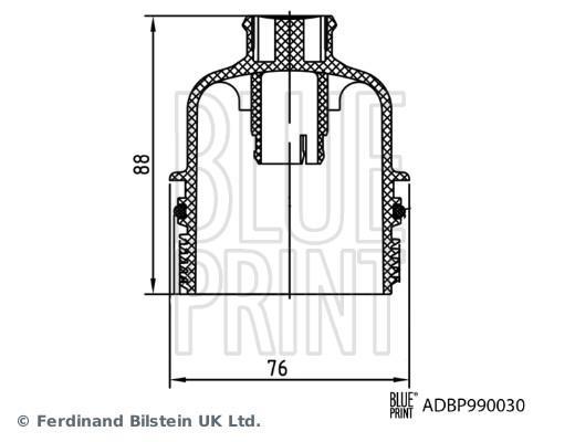 Couvercle, boîtier du filtre d'huile Blue Print ADBP990030