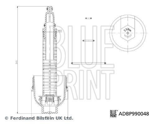 Couvercle, boîtier du filtre d'huile Blue Print ADBP990048