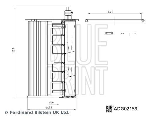 Filtro de óleo Blue Print ADG02159