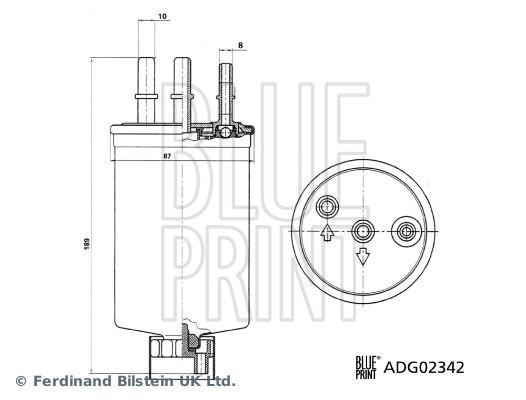 Filtro de combustível Blue Print ref. ADG02342