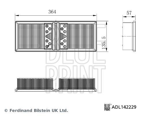 Filtro de aire (de coche) Blue Print ref. ADL142229